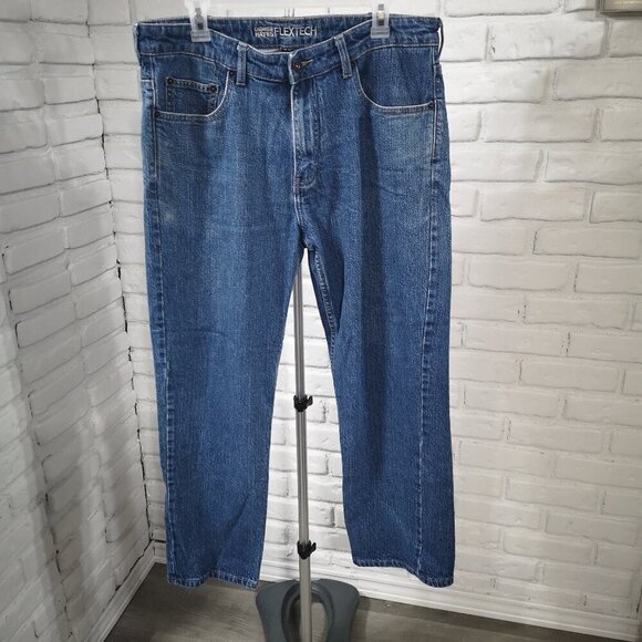 Denver Hayes Flextech Men's Size 36/28 Medium Wash Relaxed Fit Tapered Leg Jeans - Picture 1 of 12